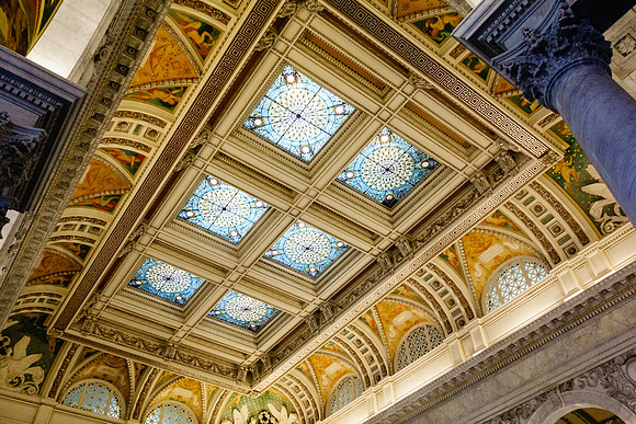 Stained Glass Ceiling, Library Congress, AC-107